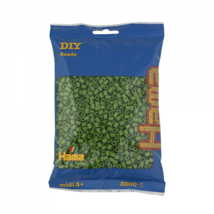 Hama Beads Midi 3000 pezzi - Verde oliva scuro n.84