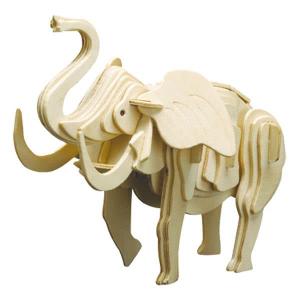 Puzzle 3D in legno Elefante