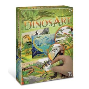 Kit quadri dinosauri con sabbia e alluminio