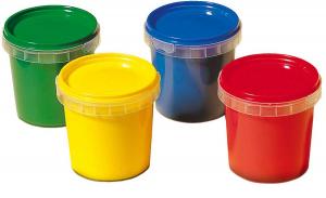 4 vasetti di colori a dita