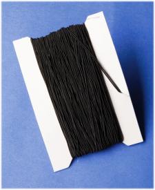 Cordoncino elasticizzato nero - 50 m