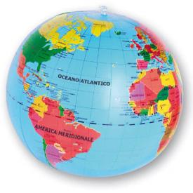 Mappamondo gonfiabile geografico
