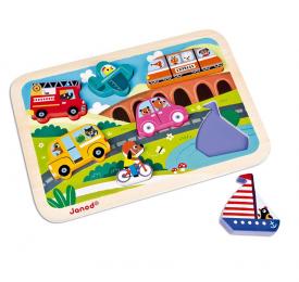 Puzzle veicoli Janod J07057