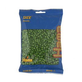 Hama Beads Midi 3000 pezzi - Verde oliva scuro n.84