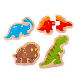Dinosauri: Puzzle a Due Pezzi