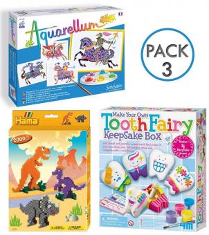 Box creativo bambino con Pyssla, Acquerelli e gessi