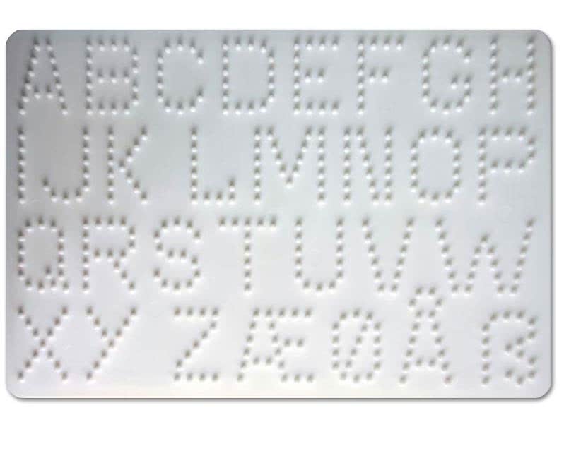Base per perline Midi - tavoletta con le lettere dell'alfabeto