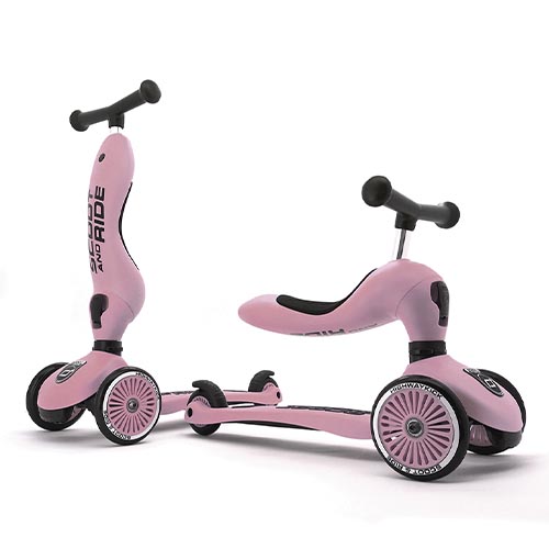 Monopattino Elettrico Per Bambini 6-10 Anni LINGTENG - Rosa, Kick-start Boost Regolabile